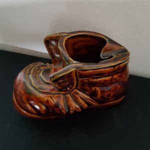 Brown Boot Ashtray Planter